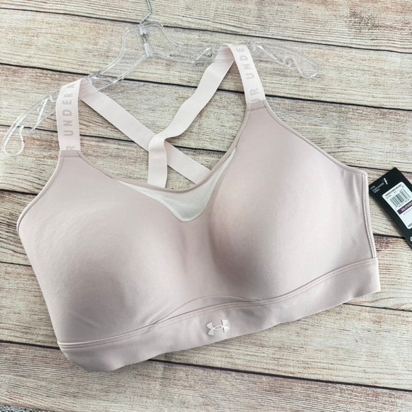 Under Armour Other - Under Armour Sports Bra Infinity High Support Sz XXL Pink Padded Athletic